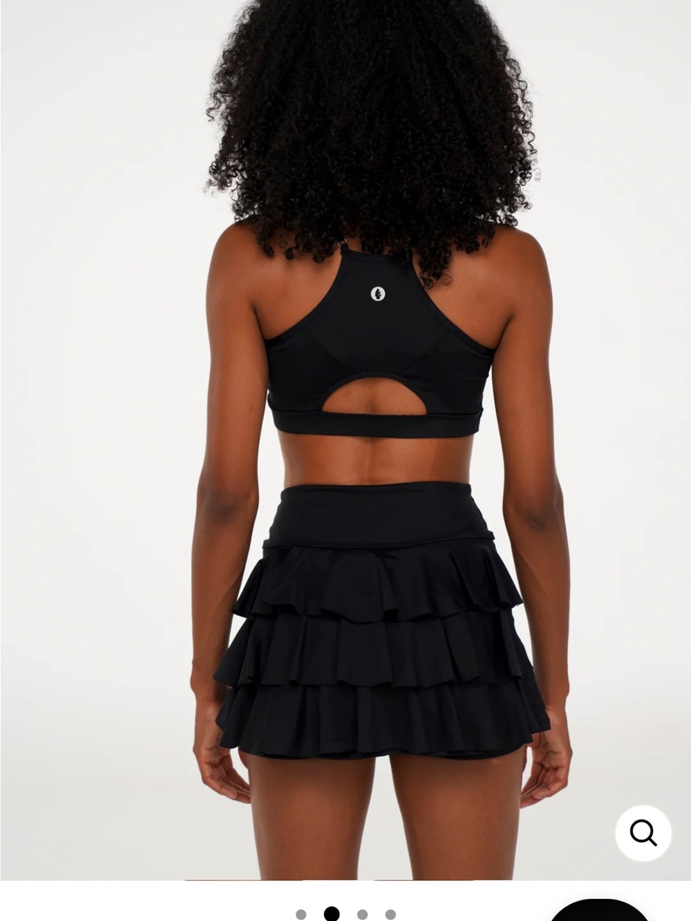 Dona Jo sz3 large/XL Black Athletic Skirt with back ruffles!